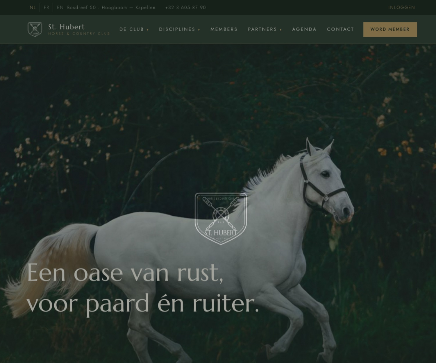 Website van St. Hubert Horse & Country Club