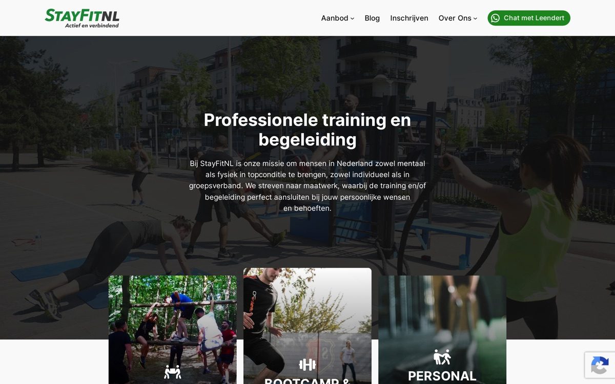 Website van StayFitNL